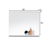Peegel MEZZO valge, 60x10xH50 cm