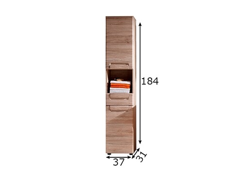 Vannitoakapp MALEA tamm, 37x31xH184 cm
