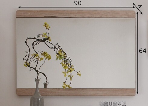 Peegel MALEA tamm, 90x4xH64 cm