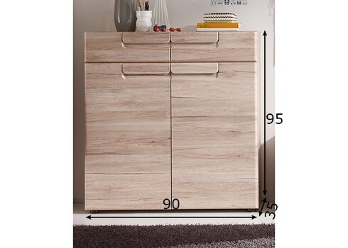 Jalatsikapp MALEA tamm, 90x31xH95 cm