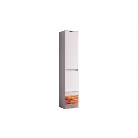 Esikukapp MIRROR valge, 37x34xH191 cm