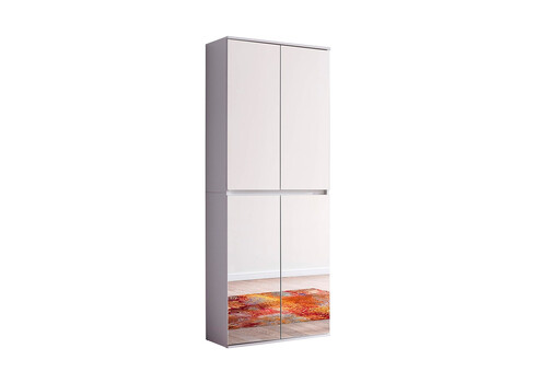 Esikukapp MIRROR valge, 74x34xH191 cm