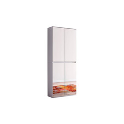 Esikukapp MIRROR valge, 74x34xH191 cm