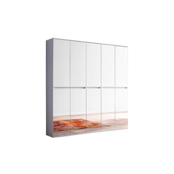 Esikukapp MIRROR valge, 185x34xH191 cm