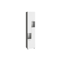 Vannitoakapp TETIS valge / hall, 40x30xH182 cm LED