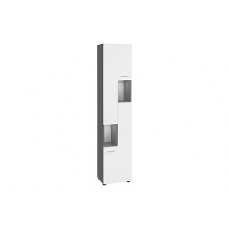 Vannitoakapp TETIS valge / hall, 40x30xH182 cm LED