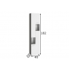 Vannitoakapp TETIS valge / hall, 40x30xH182 cm LED