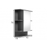 Peegelkapp TETIS valge / hall, 72x20xH76 cm LED