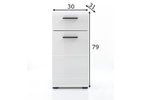Vannitoakapp SKIN valge läige, 30x31xH79 cm