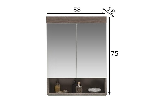Peegelkapp RUNNER hall, 58x18xH75 cm