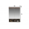Peegelkapp RUNNER hall, 58x18xH75 cm