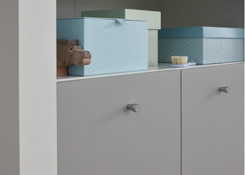 Kummut mähkimisalusega WILSON valge / hall, 96x69xH101 cm