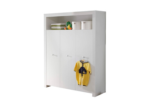 Riidekapp OLIVIA valge, 130x54xH186 cm