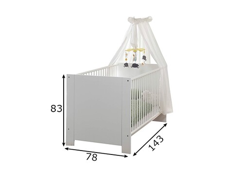 Beebivoodi OLIVIA valge, 144x78xH83 cm