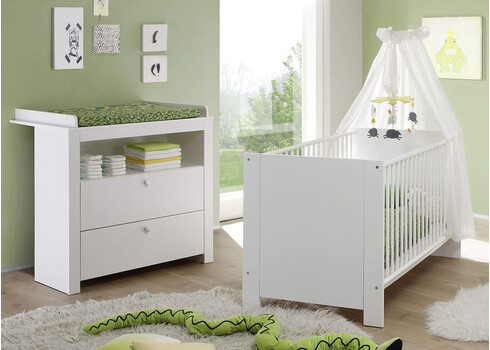 Kummut mähkimisalusega OLIVIA valge, 96x69xH104 cm