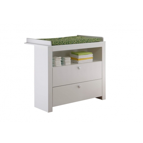 Kummut mähkimisalusega OLIVIA valge, 96x69xH104 cm
