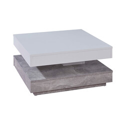 Diivanilaud TRENDTEAM valge / hall, 70x70xH35 cm