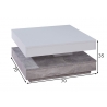 Diivanilaud TRENDTEAM valge / hall, 70x70xH35 cm