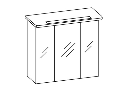 Peegelkapp PIOLO valge, 75x20xH72 cm, LED