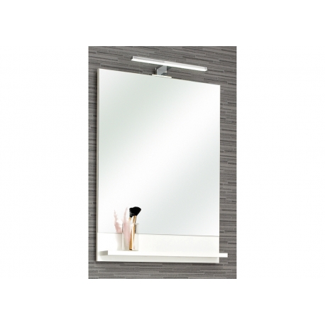 Peegel riiuliga PIOLO valge, 50x10xH70 cm