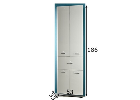 Vannitoakapp PIOLO valge, 53x33xH186 cm