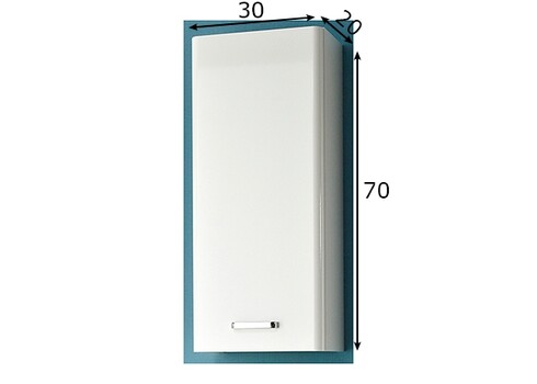 Seinakapp PIOLO valge, 30x20xH70 cm
