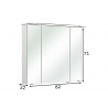 Peegelkapp SEO valge läige, 82x20xH71 cm, LED