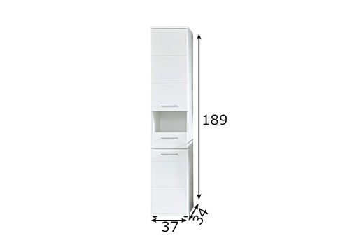 Vannitoakapp MONTE valge läige, 37x34xH189 cm