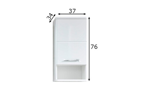 Seinakapp MONTE valge läige, 37x28xH76 cm