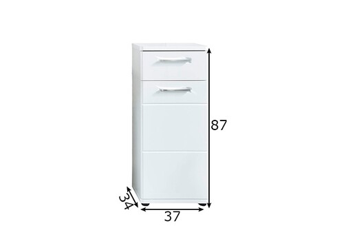 Vannitoakapp MONTE valge läige, 37x34xH87 cm
