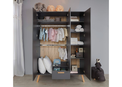 Riidekapp MATS hall, 130x60xH190 cm