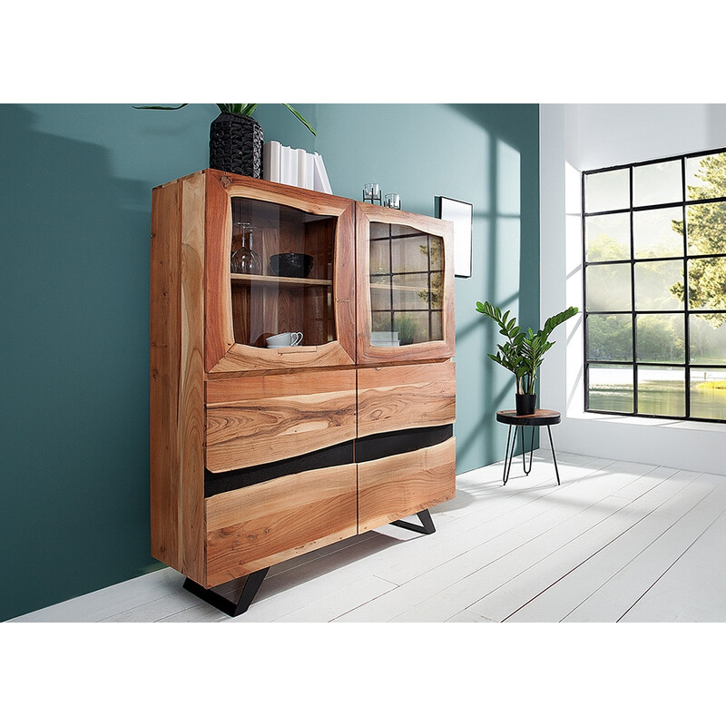 Vitriinkapp AMAZONAS akaatsia, 118x39xH140 cm