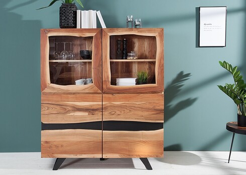 Vitriinkapp AMAZONAS akaatsia, 118x39xH140 cm