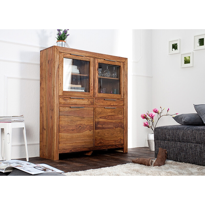 Vitriinkapp LAGOS sheesham, 120x35xH140 cm