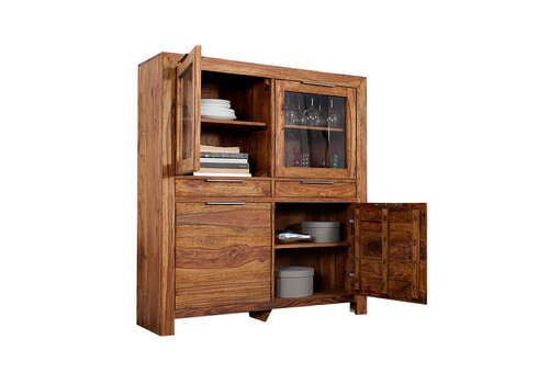 Vitriinkapp LAGOS sheesham, 120x35xH140 cm