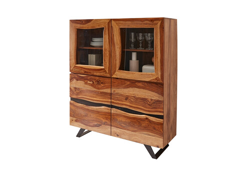 Vitriinkapp AMAZON sheesham, 118x38xH140 cm
