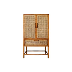 Kummut BAMBOO LOUNGE mango / beež, 80x45xH140 cm