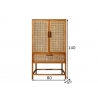 Kummut BAMBOO LOUNGE mango / beež, 80x45xH140 cm