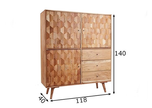 Kummut MYSTIC LIVING akaatsia, 118x40xH140 cm