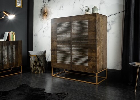 Kummut ONYX tumepruun, 100x45xH121 cm