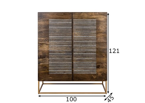 Kummut ONYX tumepruun, 100x45xH121 cm