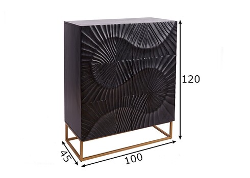 Kummut SCORPION tumepruun, 100x45xH120 cm