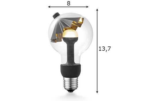 LED lamp MOVE ME umbrella must / kuldne, 3W, E27, 2700K
