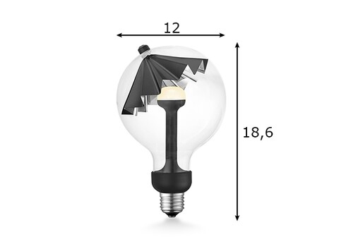 LED lamp MOVE ME umbrella must / hõbe, 5.5W, E27, 2700K