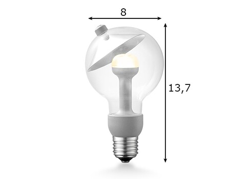 LED lamp MOVE ME cone hõbe, 3W, E27, 2700K