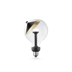 LED lamp MOVE ME cone must / kuldne, 3W, E27, 2700K