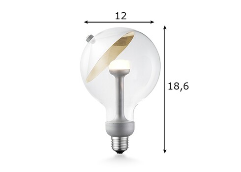 LED lamp MOVE ME cone hõbe / kuld, 5,5W, E27, 2700K