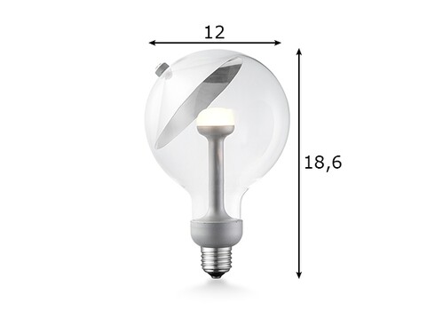 LED lamp MOVE ME cone hõbe, 5,5W, E27, 2700K