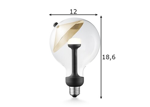 LED lamp MOVE ME cone kuldne, 5,5W, E27, 2700K