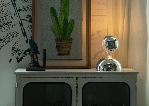LED lamp MOVE ME sphere hõbe, 3W, E27, 2700K